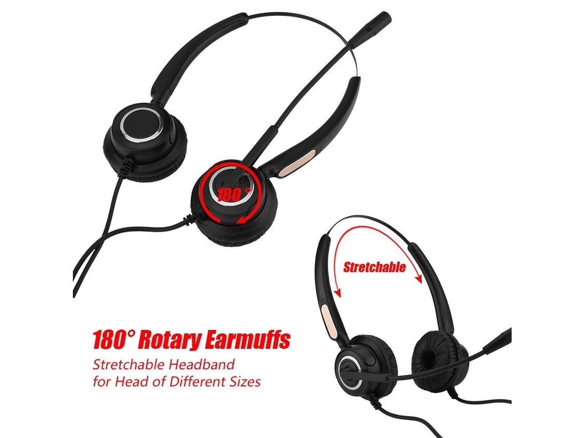 Auriculares de taller con centro de llamadas USB, auriculares