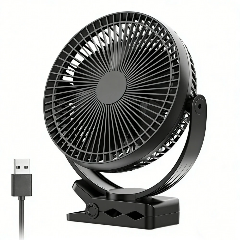Mini ventilador USB MDUG con 6 velocidades, plegable 3 en 1