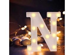 Letras iluminadas, letras del alfabeto LED, blanco cálido para decoración de fiestas, bares, bodas y festivales Everley891(l)