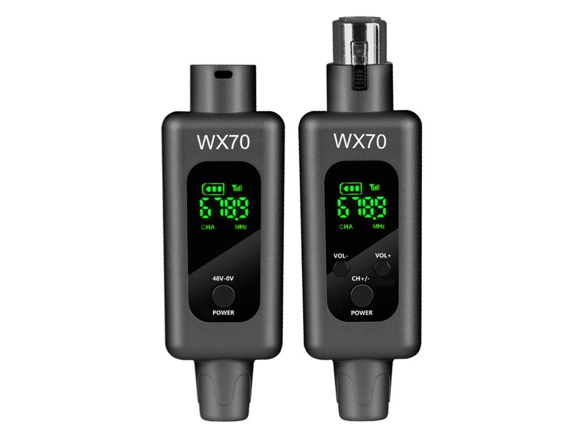Sistema transmisor y receptor de micrófono inalámbrico UHF XLR, 0 V-48 V MDUG (Tipo A)