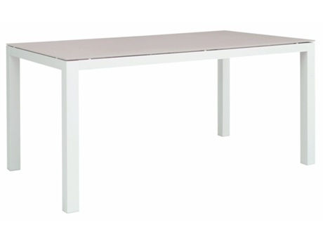 Mesa Conceptual Rectangular Aluminio Blanco Y Tope De Vidrio Templado 15290