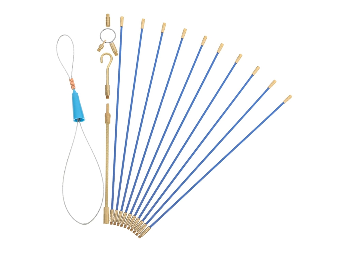 Extractor Manual De Cables De Fibra De Vidrio, 33 Cm, Kit Transparente De 10 Piezas Para Tirar De Cables Eléctricos.