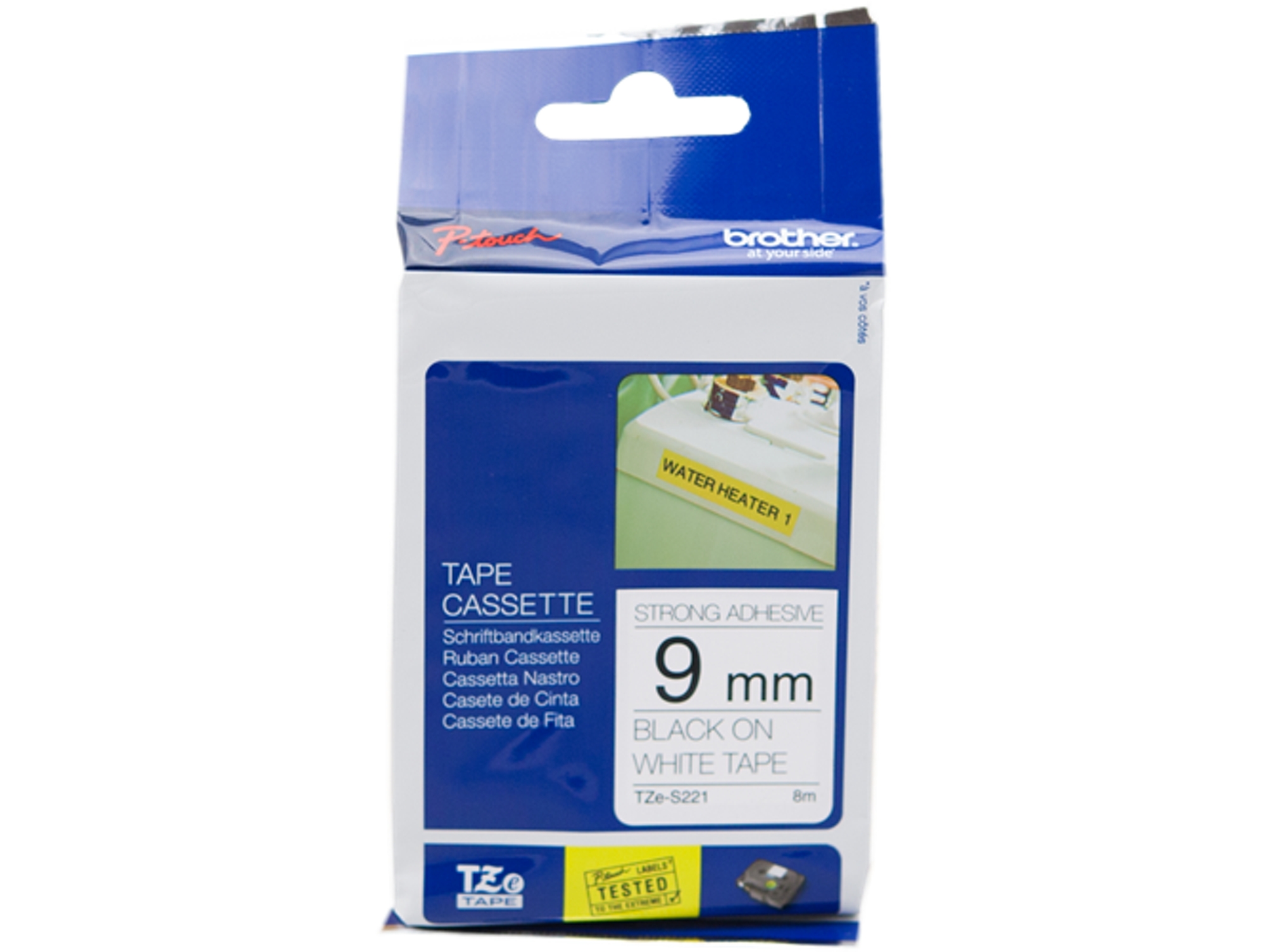 Cinta BROTHER TZeS221 laminada súper adhesiva