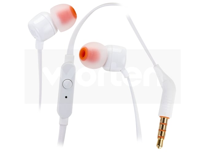 Auriculares con Cable JBL T 110 (In Ear - Micrófono - Blanco)