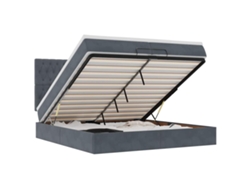 Maison Exclusive - Estructura Cama Otomana Colchones Terciopelo Gris Oscuro