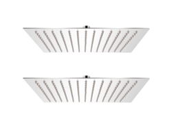 Cabezal de ducha 2 piezas de acero inoxidable 30 x 30 cm DKD HOME DECOR