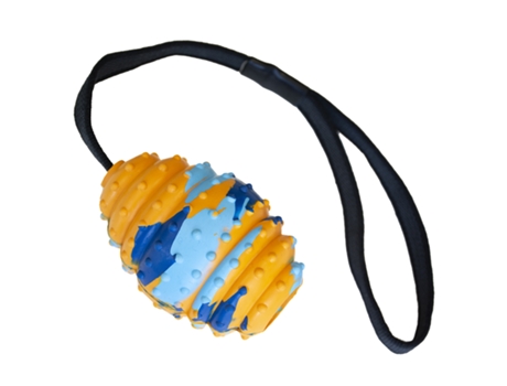 Bola de Rugby Goma con Cuerda para Perros DUVO+ (Talla: S)