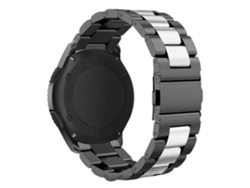 Correa adaptable de acero inoxidable negra y plateada para Ticwatch Pro Saisiyiky