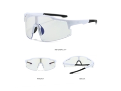 Gafas de sol deportivas fotocromáticas para exteriores UV400 para hombre y mujer, ciclismo y running, color blanco Chrui