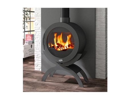 Estufa de leña de hierro fundido 10kw antracita. 410101ANTH - GODIN