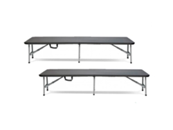 Pack 2 Bancos Plegables Catering Negro 180x30x43cm 7house