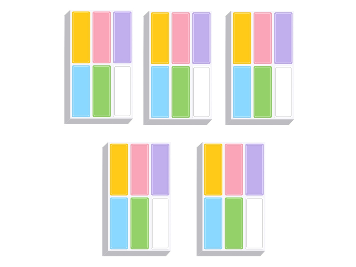 50 Hojas de Etiquetas Coloridas - Pegatinas Impermeables para Nombres y Notas NEVEANCE