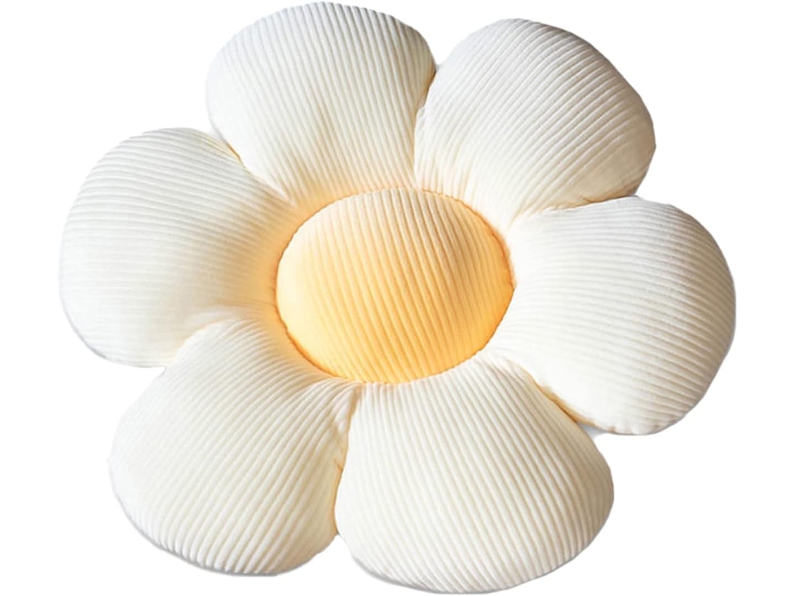 Cojín Floral, 35 Cm, Beige/amarillo