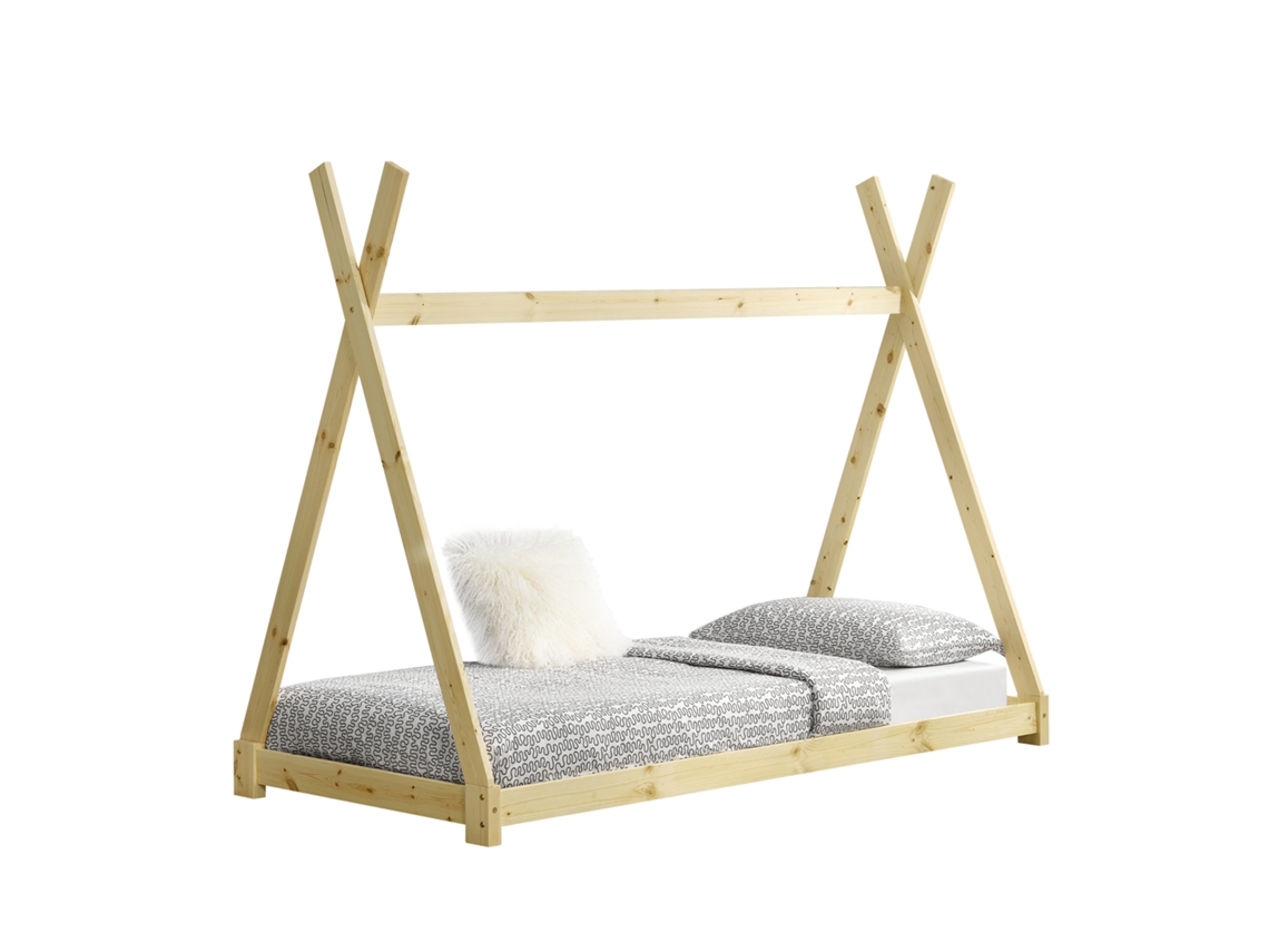Estructura de Cama Infantil [EN.CASA] (Beige - Madera - 90x200 cm)