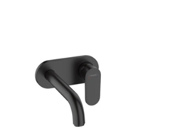 HANSGROHE Vernis Blend mezclador monomando oculto para montaje en pared con caño 20,5 cm, 71576, Color: Negro Mate