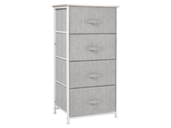 Cómoda De Tela , Mueble De Almacenamiento De 4 Cajones, Dimensiones: 45 Cm De Largo X 30 Cm De Ancho X 92 Cm De Alto, Estructura Metálica.