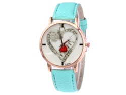 Reloj De Pulsera Unisex Informal De Cuarzo De Piel Sintética, Color Verde Menta.