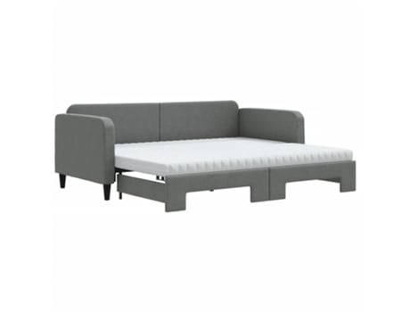 Colchón Cama con Cajón MAISON EXCLUSIVE Metal Tela Gris (90x200cm)