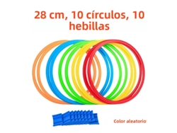 Juego de anillas para saltar con rejilla para ejercicio físico al aire libre - Diversión garantizada - Mdug (28 cm, 10 piezas)