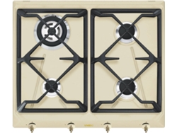 Placa de Gas SMEG SRV864POGH (Gas Butano-propano - 59.5 cm - Crema)