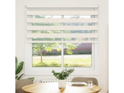 Maison Exclusive - Estor Cebra Beige Mármol Tejido Ancho 135,9 Cm Poliéster