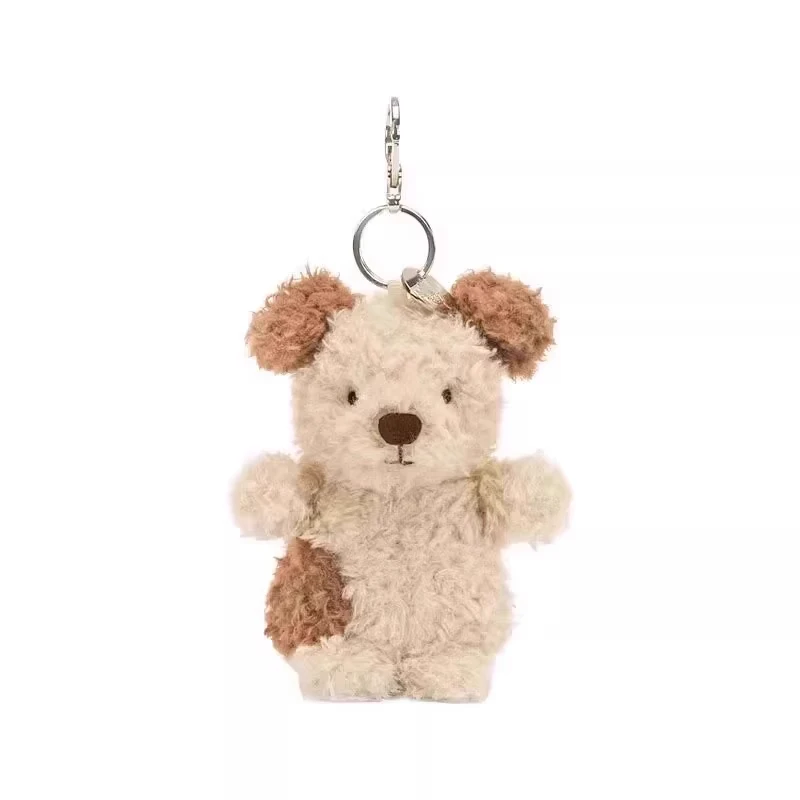Llavero De Peluche Con Forma De Perro De Pelo Rizado, Suave Y Adorable. Ideal Para Decorar Bolsos.