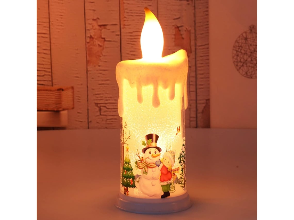 Led Candle Sem Chama, Natal Simulado Chama, Pilhas Papai Noel Boneco Neve Casamento, Halloween, Natal, Ano Novo - Boneco Neve B
