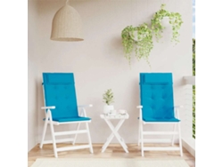 Cojines De Silla Con Respaldo Alto 2 Uds Tela Oxford Azul Claro