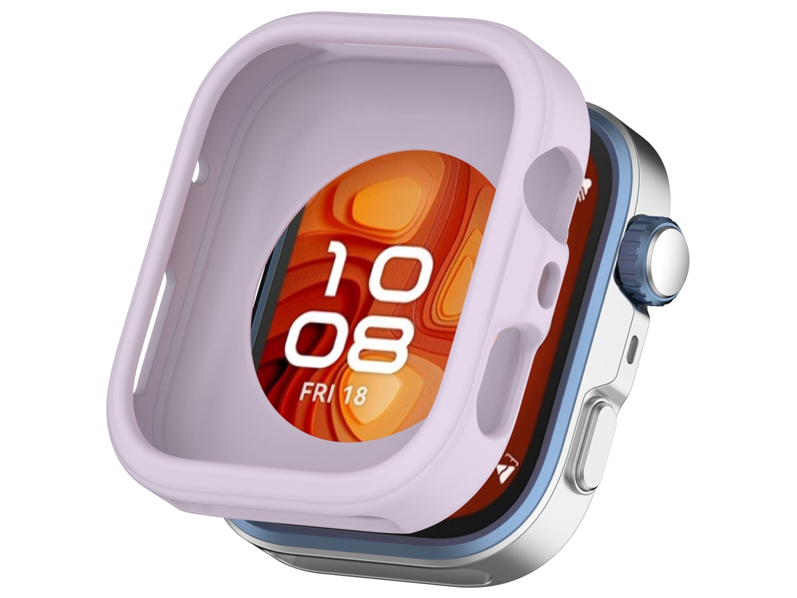 Funda Para Huawei Watch Fit 4 Funda Protectora De Silicona Suave (Morado Claro) GERTIZ