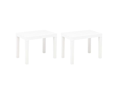 MAISON EXCLUSIVE Bancos de jardín 2 unidades plástico blanco