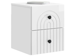 Maison Exclusive - Mesita De Noche De Pared 2 Pcs Brillante 33 X 34,5 X 40 Cm