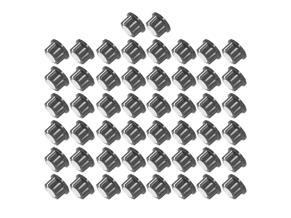 50 Piezas Perilla De Potenciómetro De Plástico De Ingeniería Fija Con Tornillo Lateral 20mm Reemplazo