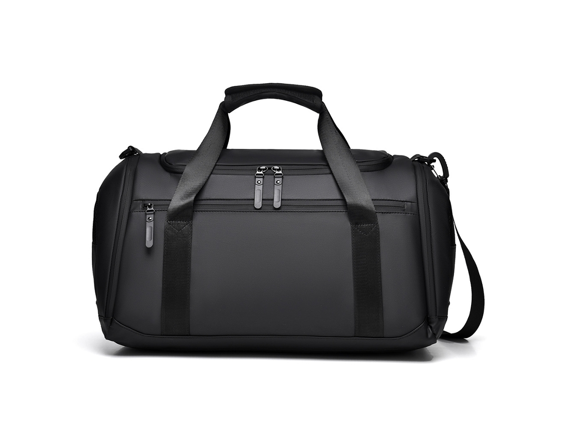 Mochila de gran capacidad para hombre (negra), bolsa de viaje impermeable, multifuncional, con compartimentos secos y húmedos.