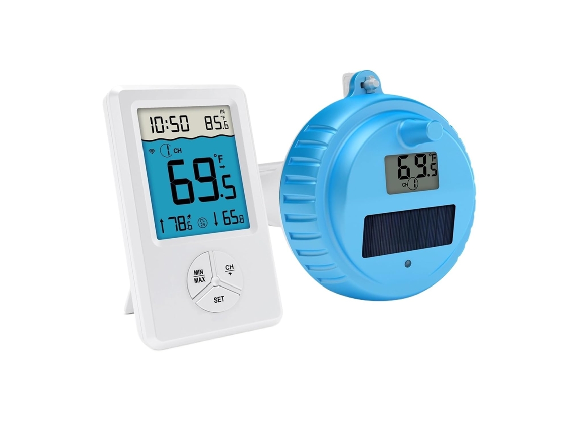 Termómetro De Agua De Piscina Sin Filtro, Tanque Ipx8, Sensor De Temperatura Numérico, Adaptador Auxiliar
