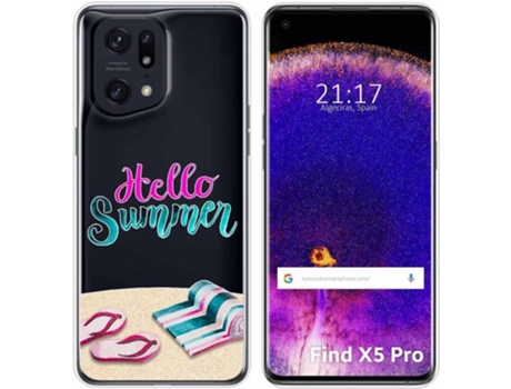 Carcasa para Oppo Find X5 Pro 5G TUMUNDOSMARTPHONE Dibujos Transparente Summer Multicolor