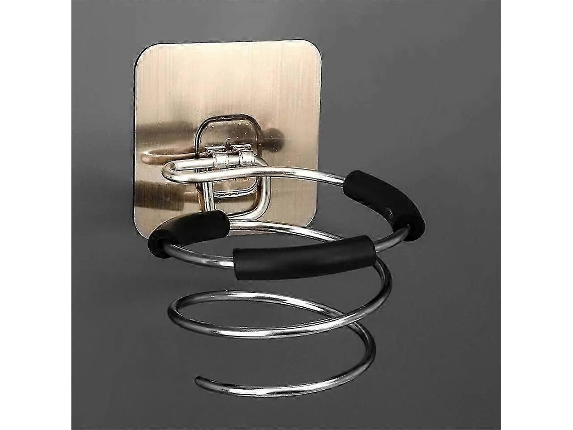 Soporte autoadhesivo para secador de pelo, montado en la pared, para organizador de baño GOKOCO