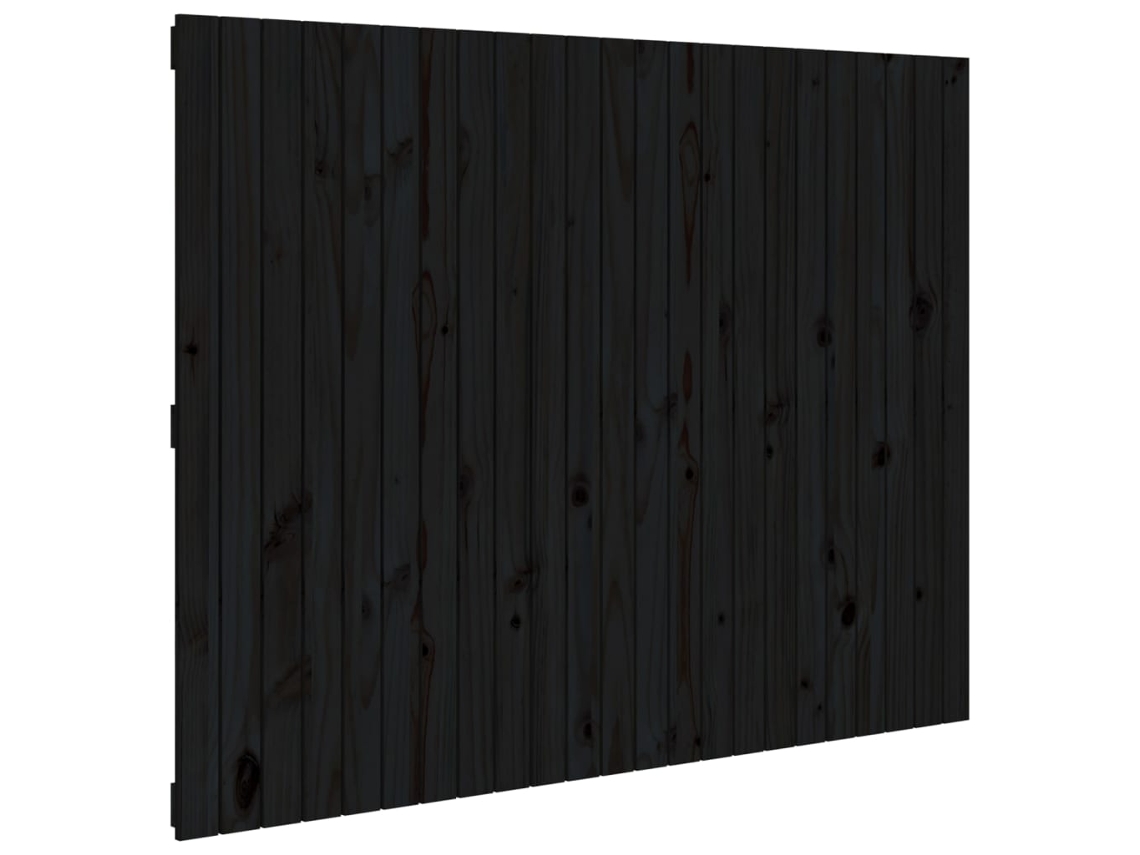 Cabecero de pared MAISON EXCLUSIVE en madera maciza de pino negro (146,5 x 3 x 110 cm)