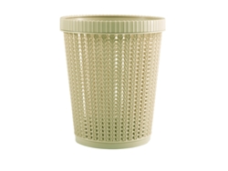 Cubo Redondo Imitación Mimbre, Portátil, Pp, Hogar/sala/dormitorio/cocina, Ecológico