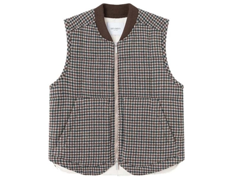 Chaleco de Hombre LES DEUX Michael Houndstooth Gris (XL)