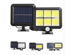 Luz Solar Con Sensor 120cob 6 Celdas 3 Funciones Iluminación Led Exterior Para Jardín