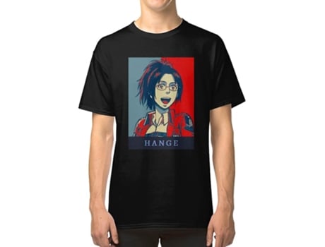 Camiseta Retro ROCKINSTONE Hange Zoe Attack On Titan Algodón para Hombre (2XL)