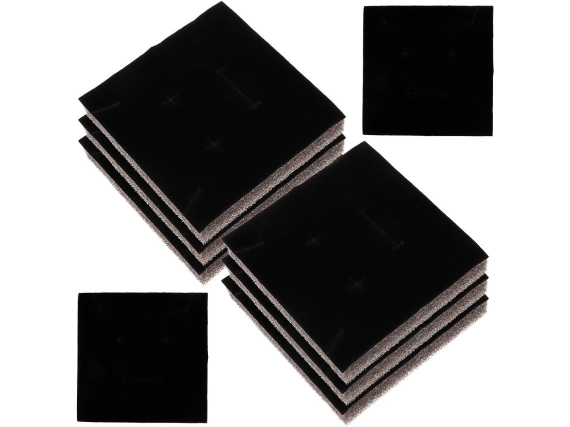 Insertos Esponja Negra Apilables Personalizables Juego 20 Organizar Anillos Pendientes Compartimentos Joyeros