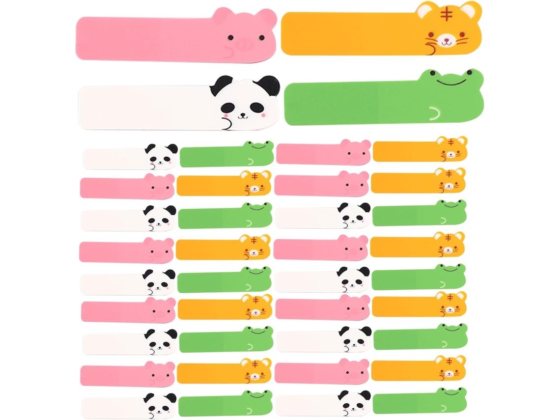 Juego De 10 Pestañas Adhesivas Con Lindos Animales Para Cuadernos