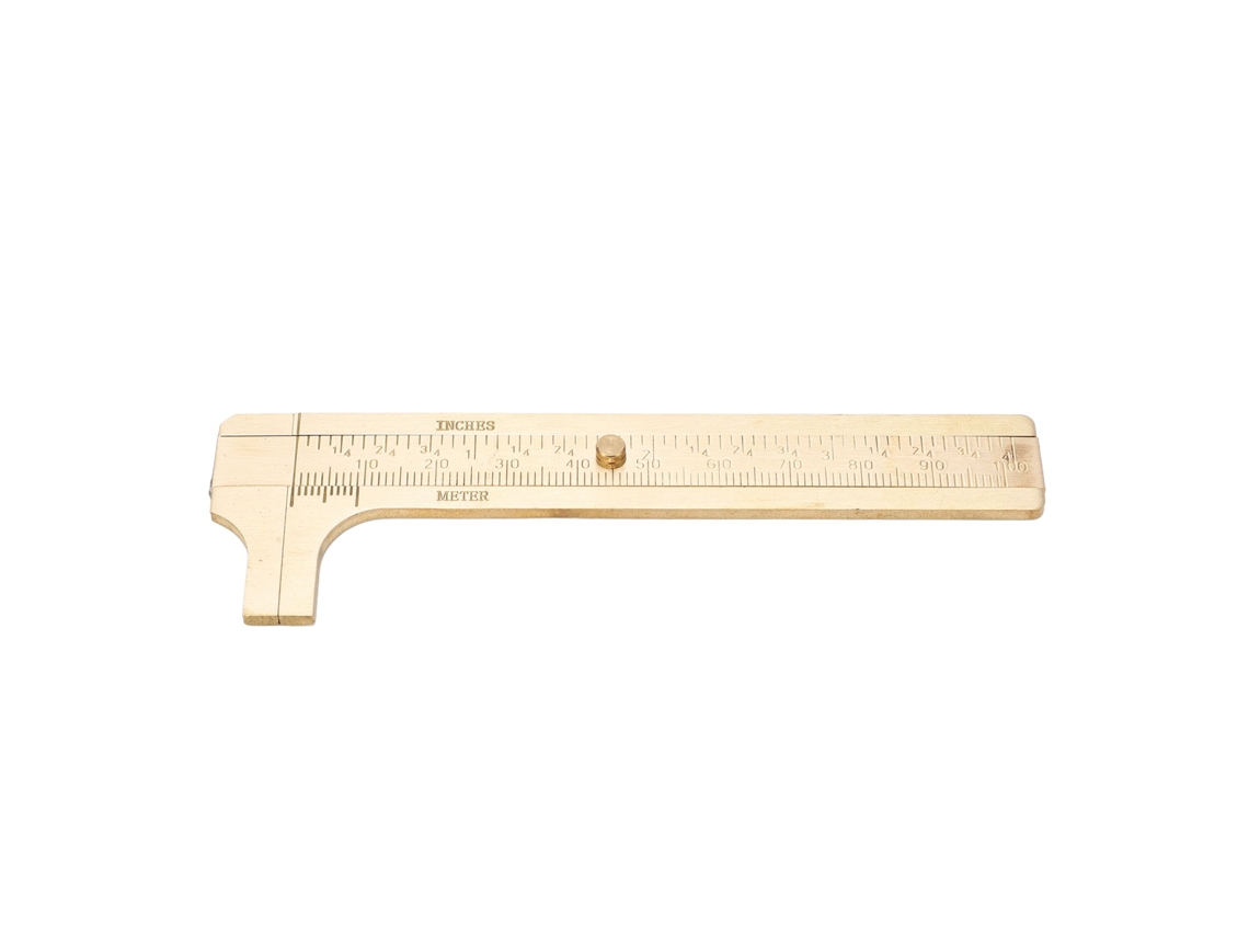 Calibrador De Latón Con Dos Escalas Métricas Y En Pulgadas, Estilo Retro, Herramienta De Medición De 100 Mm