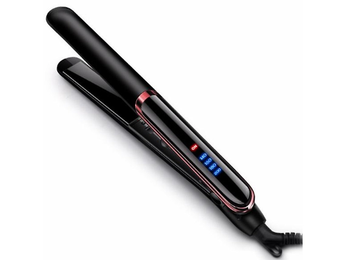 Plancha de pelo 2 en 1 YEMAESRE, pantalla Led de temperatura 140-200, placa de cerámica alisadora automática de calentamiento rápido