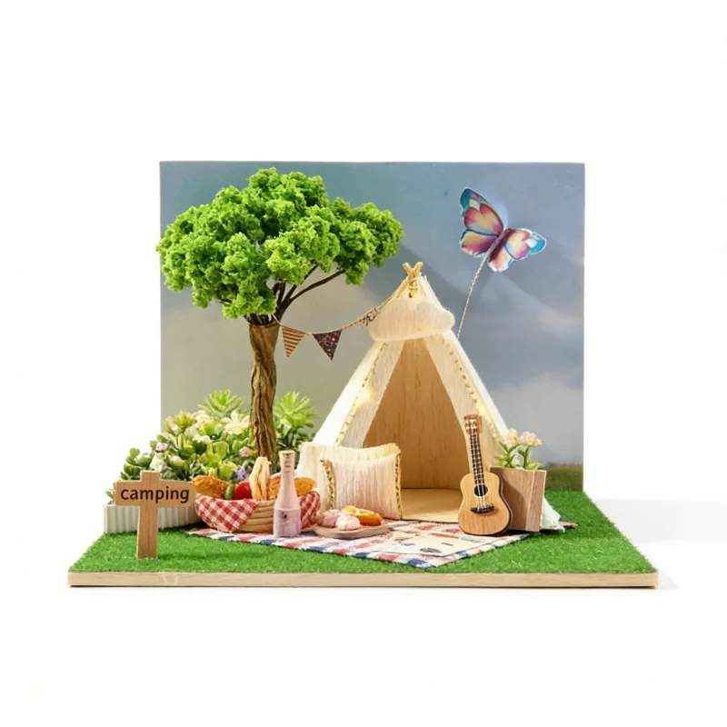 Creativo Juego De Rompecabezas 3d De Madera, Construye Tu Rueca De Promesas De Verano Con Una Mini Casa.
