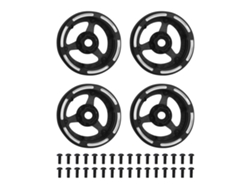 4 Llantas De Carbono De 1,9 Pulgadas Para Coche Rc A Escala 1/10 Con Control Remoto Axial (color Negro)