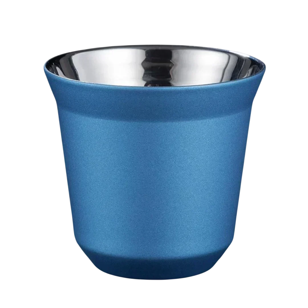 (250ml, Azul) Xícara De Café Expresso Para Camping Ao Ar Livre, Feita Em Aço Inoxidável 304 Espesso Com Parede Dupla E Isolamento Térmico.