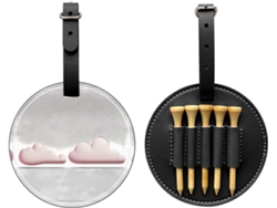 Bolsa para tees de golf Pink Clouds, negra, sin marca