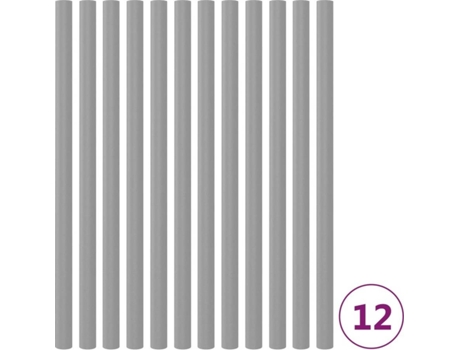 vidaXL Mangas de espuma de postes de cama elástica 12 uds 92,5 cm gris